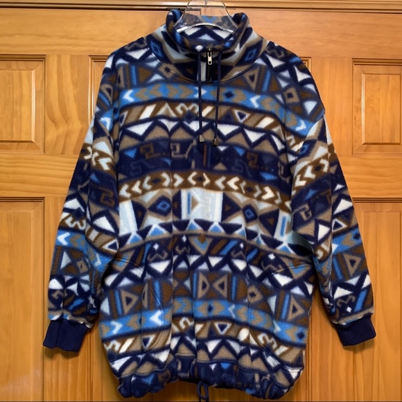 PK Elliot Vintage Southwest Design Fleece Popover Large - Picture 10 of 10